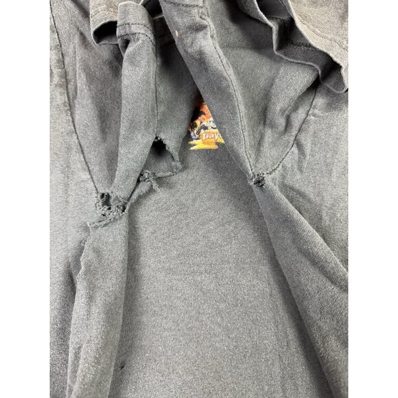 Rare Vintage Y2K Bike Week 2009 Daytona Beach Eagle Thrashed Faded Black XL Tee - Picture 9 of 11